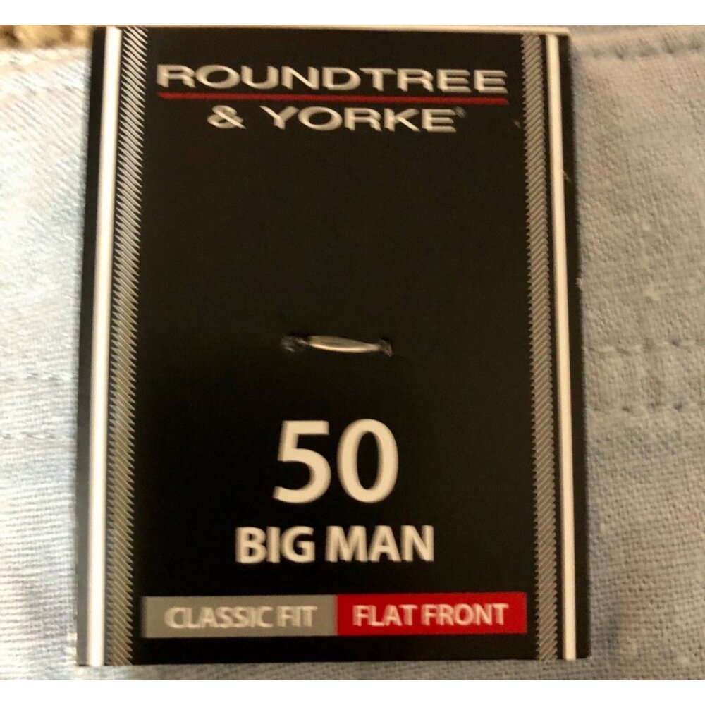 Roundtree Yorke Light Blue Shorts Mens 50 NEW Linen Blend - Picture 9 of 11
